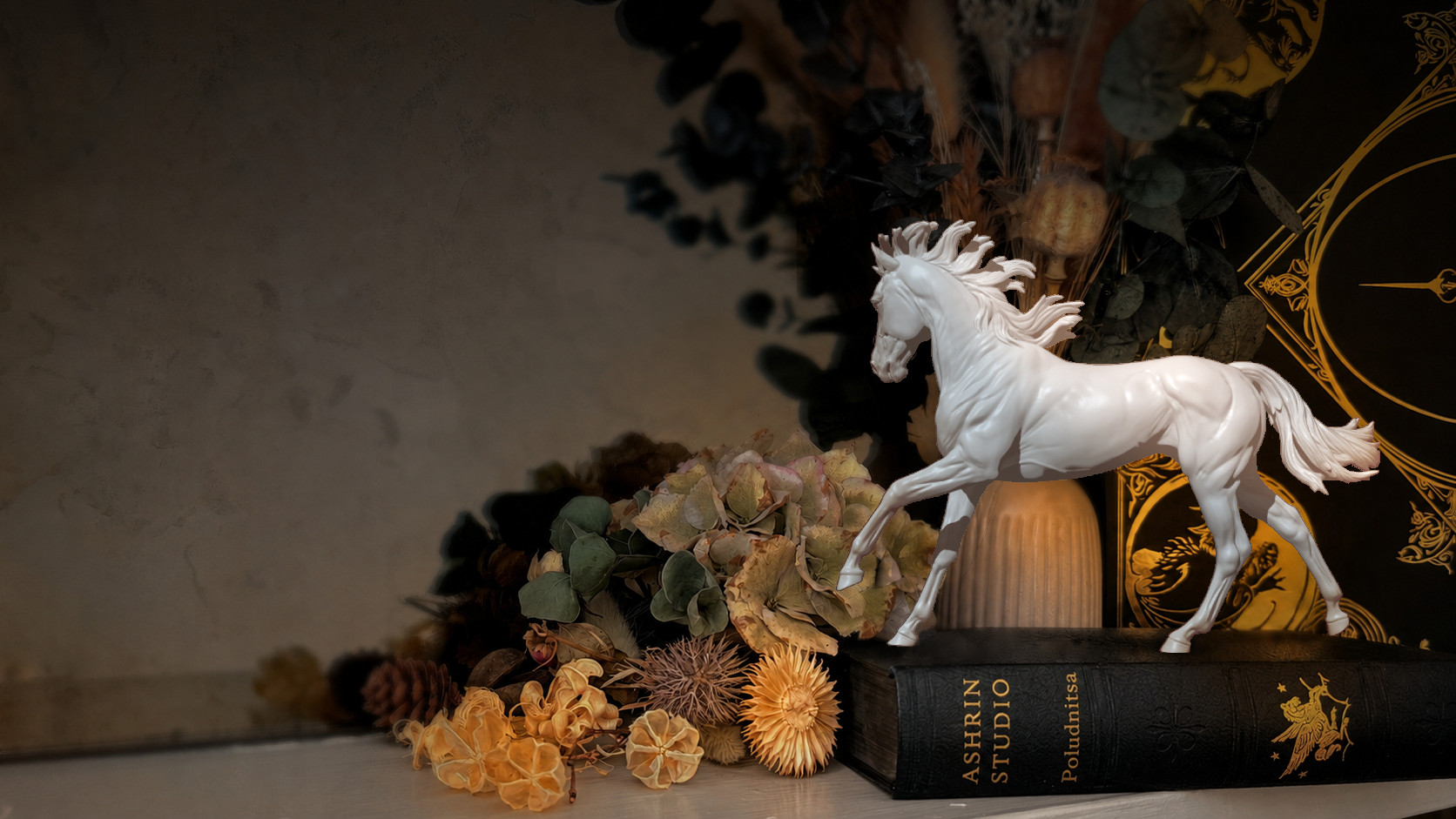 Horse sculpture in the Ashrin Studio